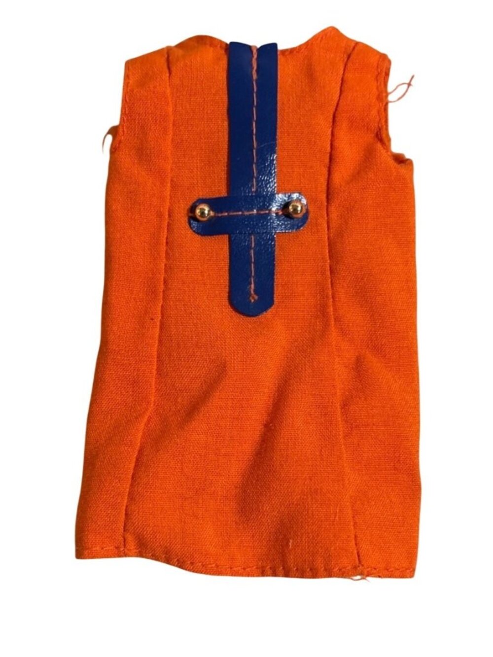 Barbie Skipper Double Darshers Dress Vintage Orange Blue Snap Closure Vintage